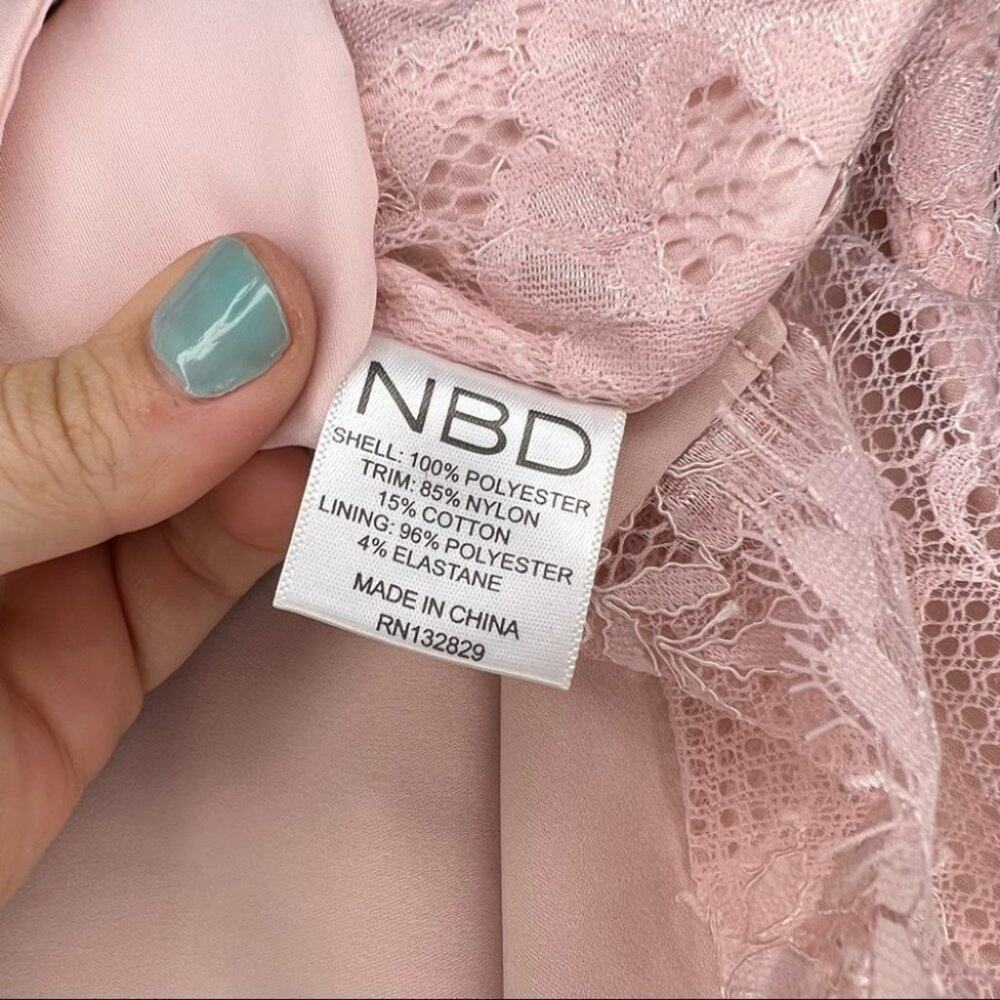 NBD Illusion Lace Mini Dress -Make Me Wanna Size XS Extra Small - Picture 9 of 10